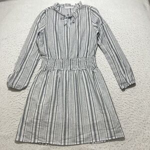 Paper Crane Women's Medium Long Sleeve Fit & Flare Boho Dress Bell Drawstring